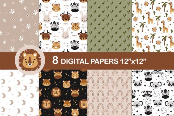 Download Animals Pattern, Animal Digital Paper - Digital paper Collection