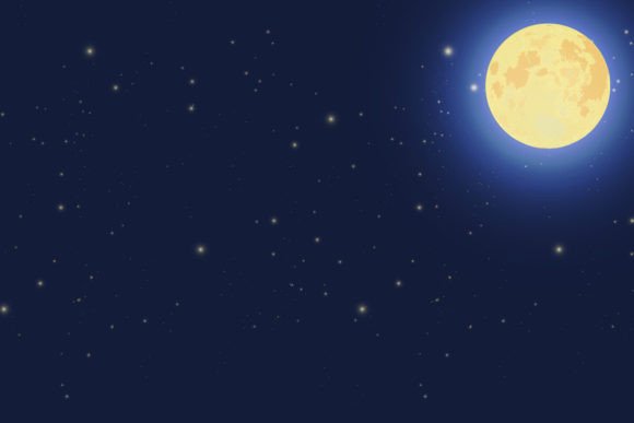Download Full Moon on the Starry Night Background - Full moon Collection