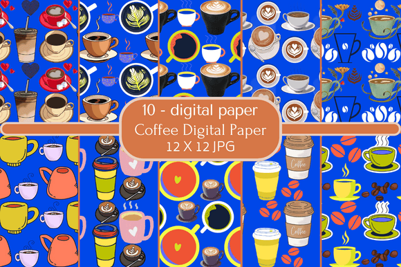 Download Coffee Digital Paper - Digital paper Collection