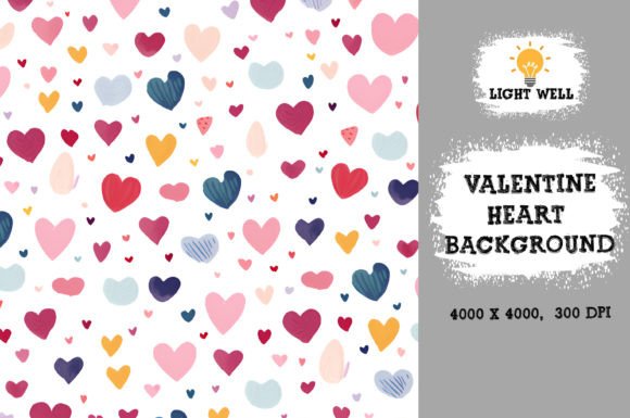 Download Valentine Heart Background Digital Paper - Digital paper Collection
