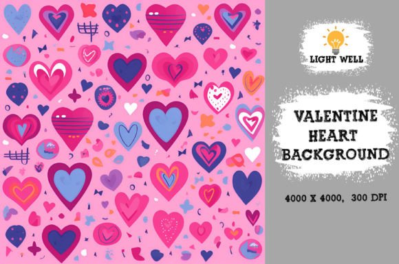 Download Valentine Heart Background Digital Paper - Digital paper Collection