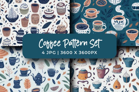 Download Tea and Coffee Pattern Set - Coffee pattern Collection