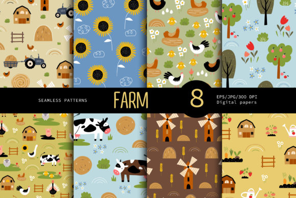 Download Farm Animal Digital Paper. - Digital paper Collection