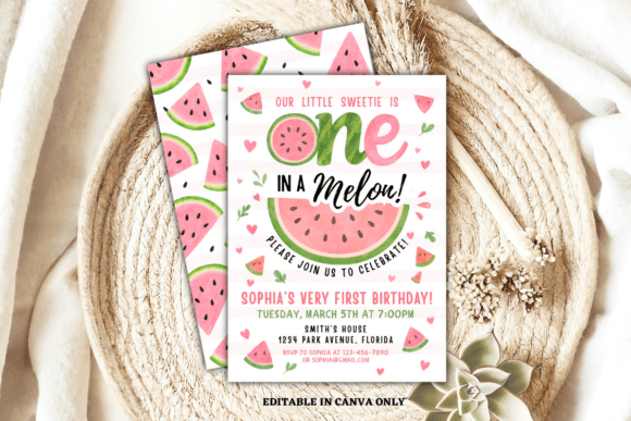 Download Watermelon Birthday Invitation Template - Birthday Collection