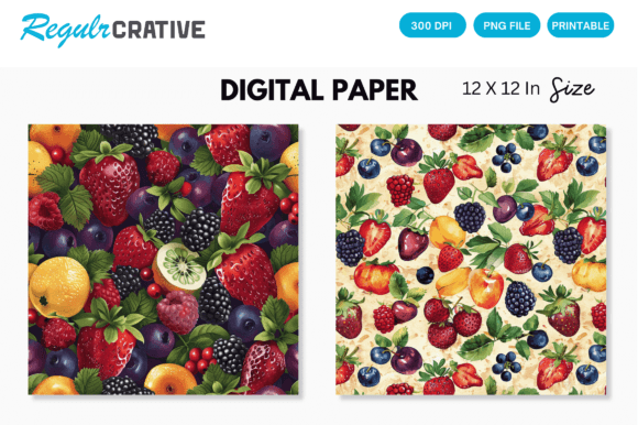 Download Fruit and Vegetable Digital Paper - Digital paper Collection