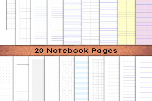 Download Notebook Pages for School Digital Papers - Digital paper Collection