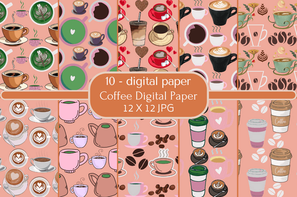 Download Coffee Digital Paper - Digital paper Collection