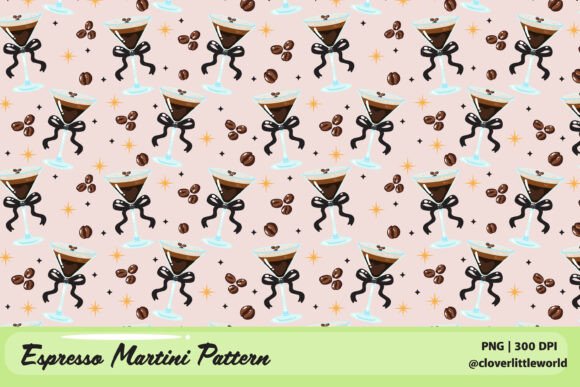 Download Cute Espresso Martini Coffee Pattern - Coffee pattern Collection
