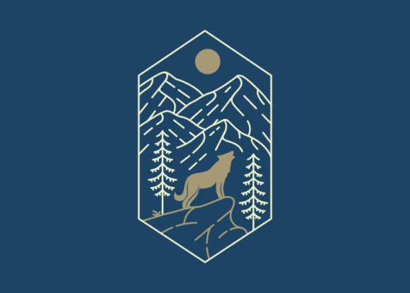 Download Wolf Barking at Full Moon in the Forest - Full moon Collection