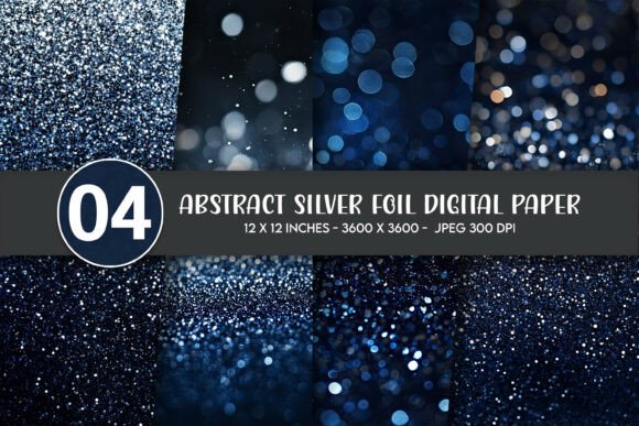 Download Abstract Silver Foil Digital Paper - Digital paper Collection