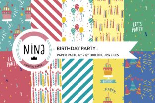 Download Birthday Party Digital Paper Pack - Birthday Collection