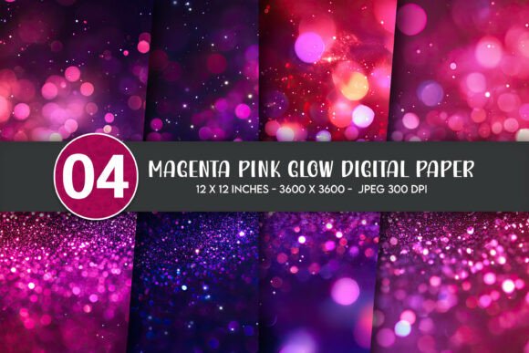 Download Magenta Pink Glow Digital Paper - Digital paper Collection
