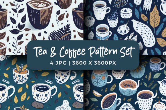 Download Tea and Coffee Pattern Set - Coffee pattern Collection