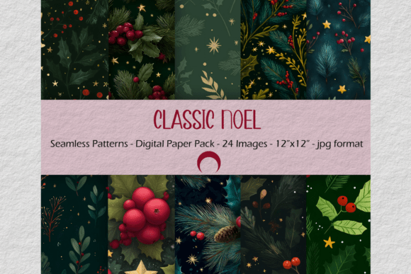 Download Christmas Digital Paper Pack - Digital paper Collection