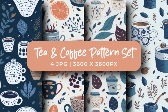 Download Tea and Coffee Pattern Set - Coffee pattern Collection