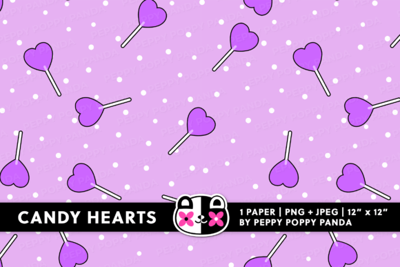 Download Purple Hearts Digital Paper - Digital paper Collection