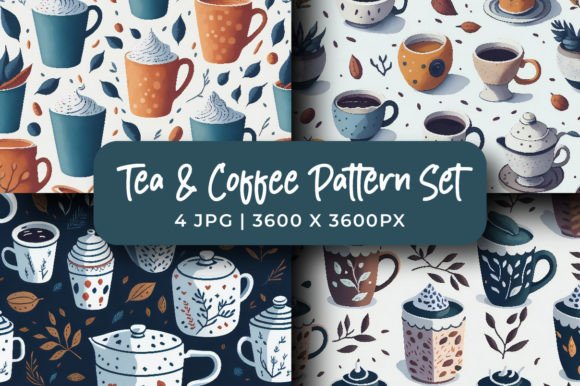 Download Tea and Coffee Pattern Bundle - Coffee pattern Collection