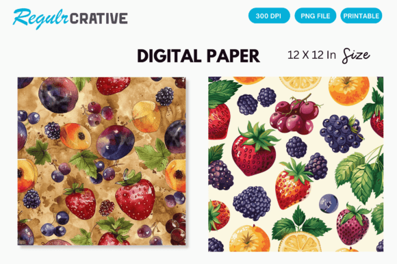 Download Fruit and Vegetable Digital Paper - Digital paper Collection