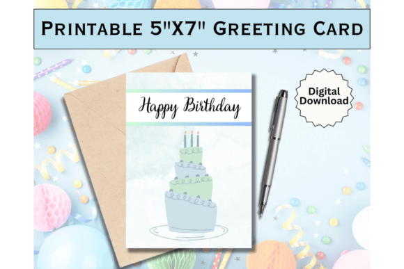 Download Birthday Greeting Card Printable Blue - Birthday Collection