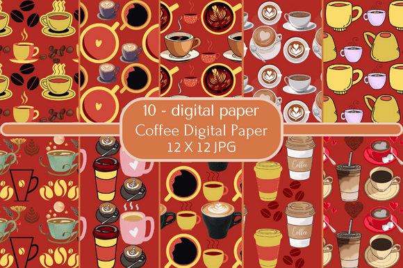 Download Coffee Digital Paper - Digital paper Collection
