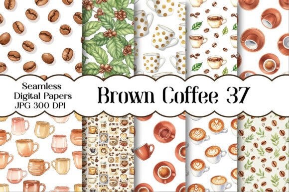 Download Brown Coffee Digital Paper - Digital paper Collection