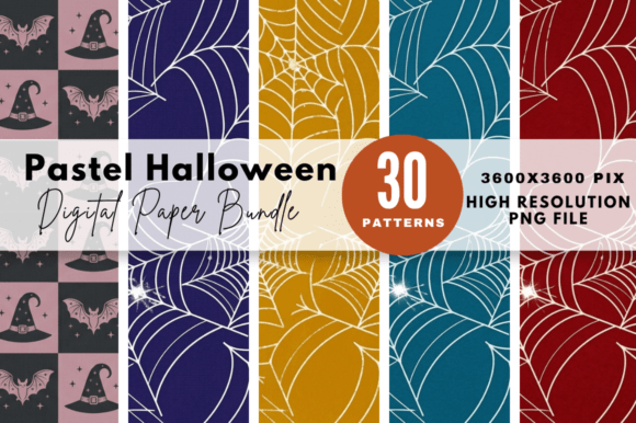 Download Pastel Halloween Digital Paper Bundle - Digital paper Collection