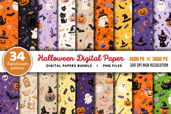 Download Halloween Digital Paper Backgrounds - Digital paper Collection