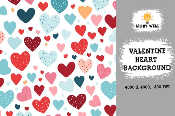 Download Valentine Heart Background Digital Paper - Digital paper Collection
