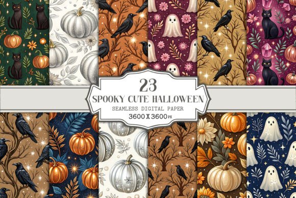 Download Spooky Cute Halloween Digital Paper - Digital paper Collection