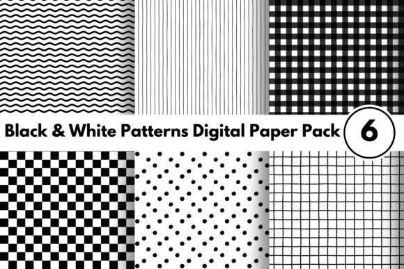 Download Black and White Patterns Digital Paper - Digital paper Collection