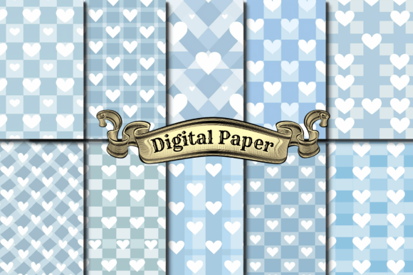 Download Vintage Valentine Hearts Digital Paper - Digital paper Collection