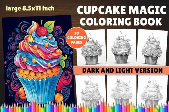 Download Cupcakes Magic Coloring Book - Cupcake Collection