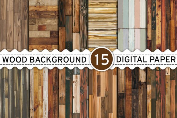 Download Wood Background Digital Paper Bundle - Digital paper Collection