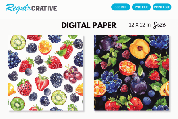 Download Fruit and Vegetable Digital Paper - Digital paper Collection