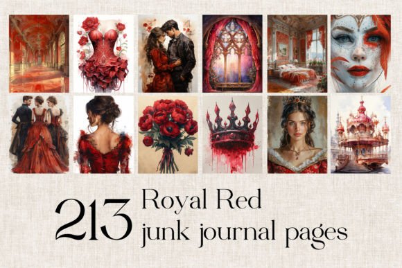 Download 213 Royal Red Background Digital Paper - Digital paper Collection