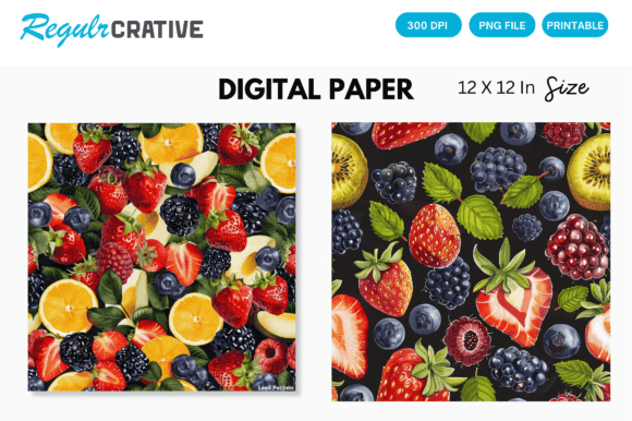 Download Fruit and Vegetable Digital Paper - Digital paper Collection