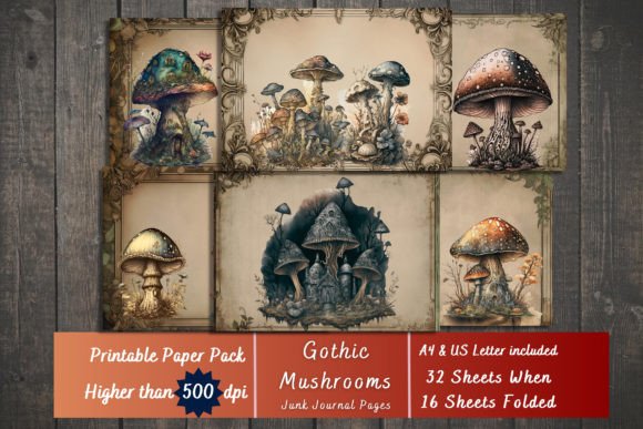 Download Fantasy Mushroom Forest Digital Papers - Digital paper Collection