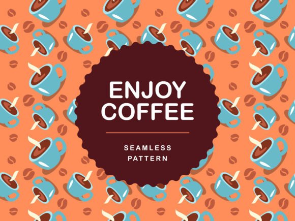 Download ENJOY COFFEE Pattern - Coffee pattern Collection