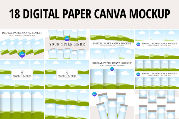 Download Digital Paper Canva Mockup - Digital paper Collection