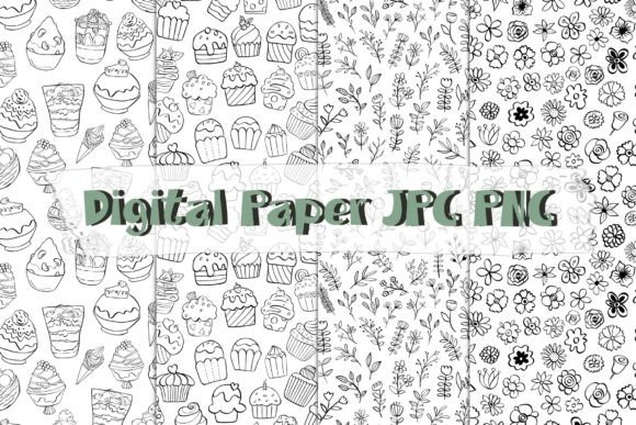 Download Bingsu Cupcake Digital Paper JPG PNG - Cupcake Collection