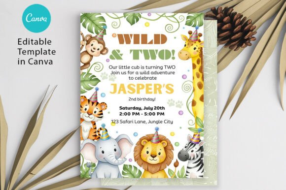 Download Safari Birthday Invitation Two Wild Boy - Birthday Collection