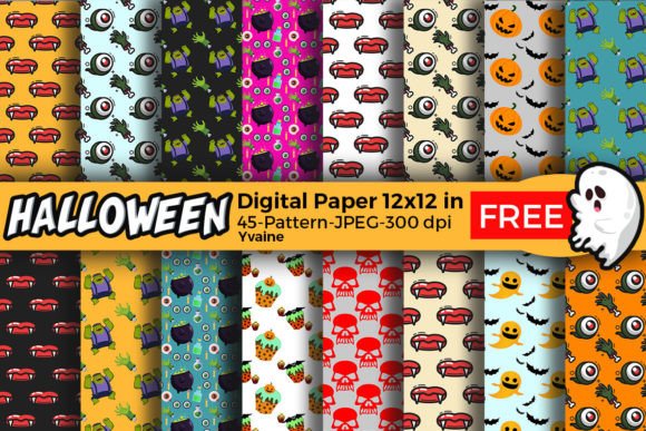 Download Halloween Digital Paper Pattern Bundle - Digital paper Collection