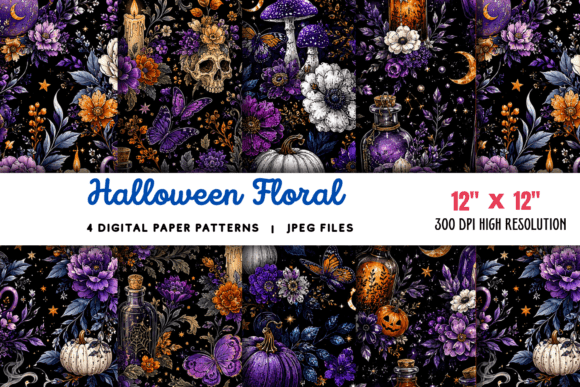 Download Halloween Scrapbook Digital Paper - Digital paper Collection