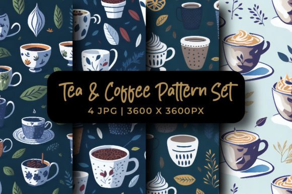 Download Tea and Coffee Digital Paper - Digital paper Collection