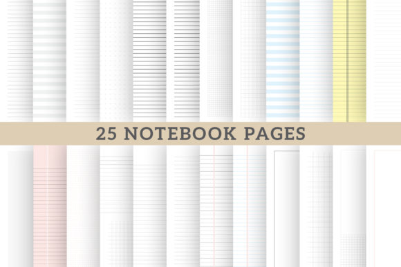Download Notebook Pages for School Digital Papers - Digital paper Collection