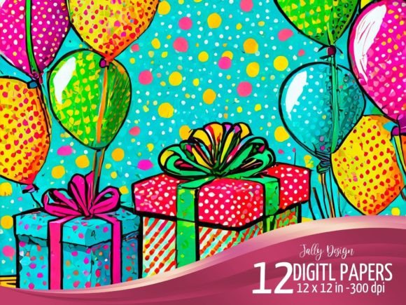 Download Birthday Presents Pop Art Graphics - Birthday Collection