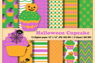 Download Halloween Cupcake Digital Paper - Cupcake Collection