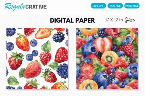 Download Fruit and Vegetable Digital Paper - Digital paper Collection
