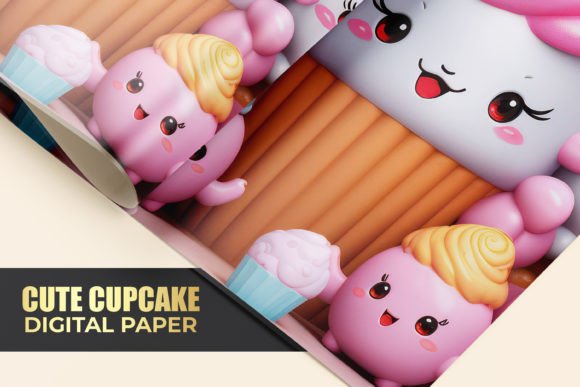 Download Cute Cupcake Digital Paper - Cupcake Collection