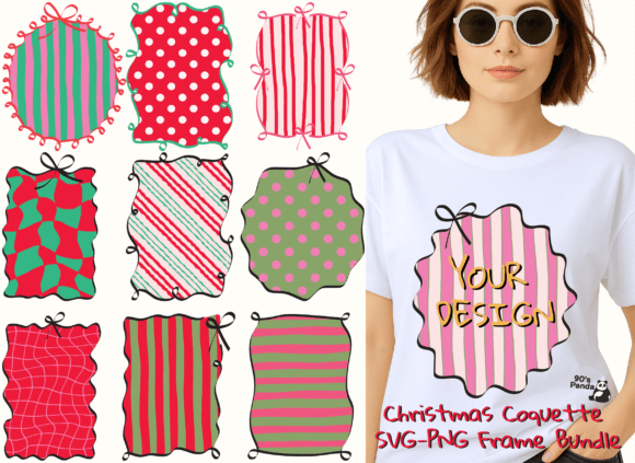 Download Christmas Coquette SVG-PNG Frame Bundle - Png frame Collection